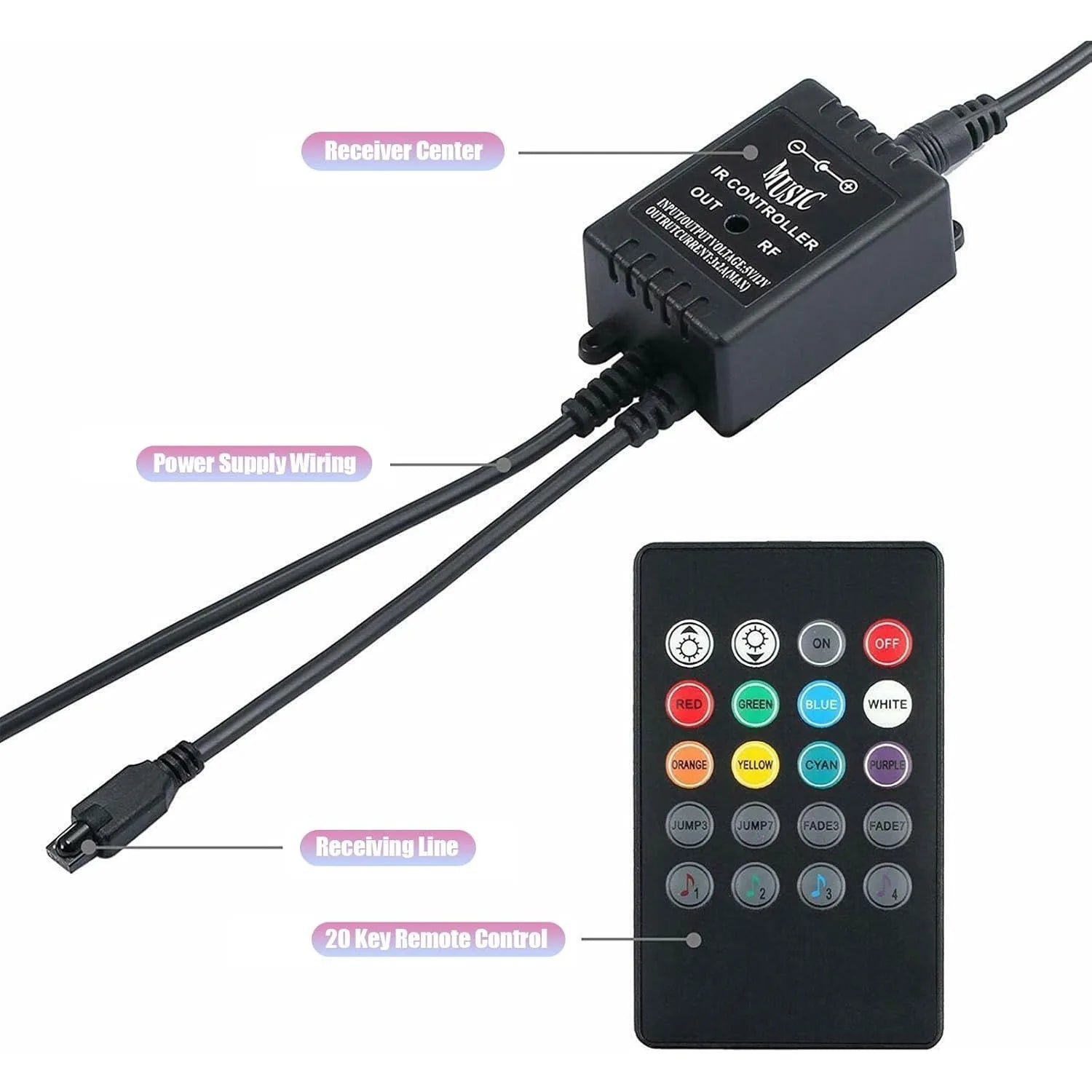 4 Pieces 48 Led Car Interior Lights, Led Strip Lights for Cars, Multicolored Music LED Car Atmosphere Lights